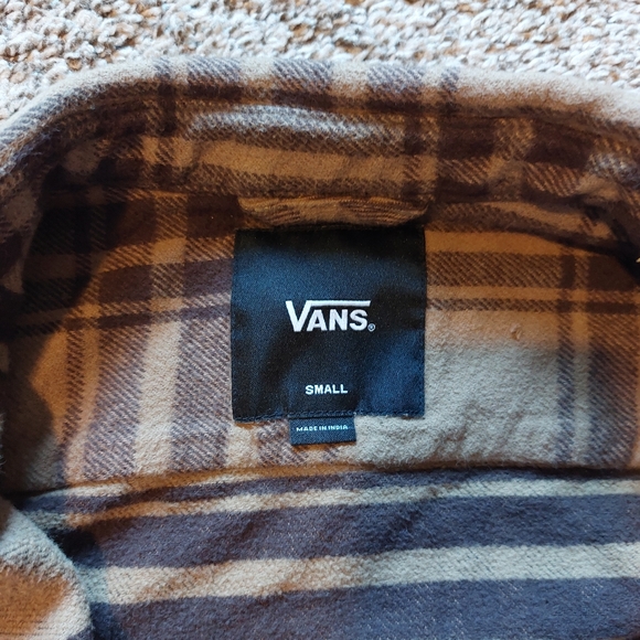 VANS Small oversized heavyweight dirt brown flannel - Picture 5 of 7